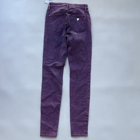 Guess Women’s 1981 High Rise Skinny Jeans In Purple Wash Size 24 - Picture 9 of 13